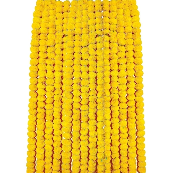 Cute Realistic Look Artificial Flower Garland Decoration For Grand Functions, Diwali Decoration, Pooja Room Decoration (YELLOW)  MC726