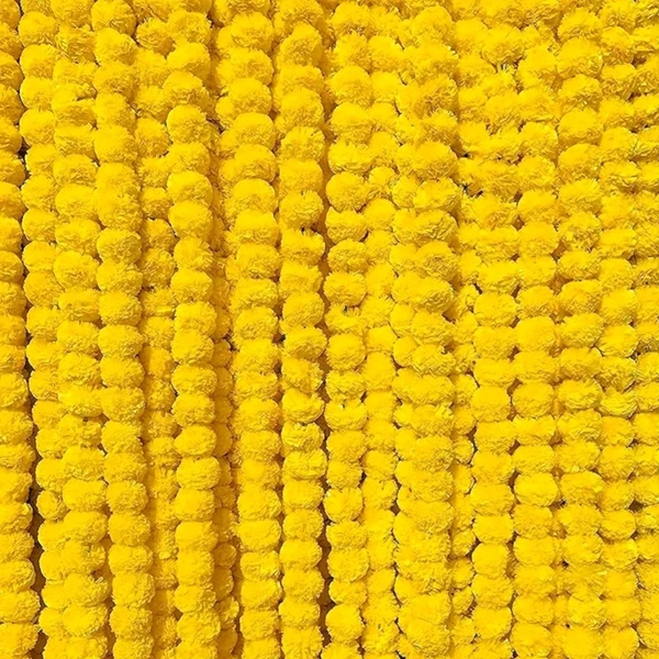 Cute Realistic Look Artificial Flower Garland Decoration For Grand Functions, Diwali Decoration, Pooja Room Decoration (YELLOW)  MC726