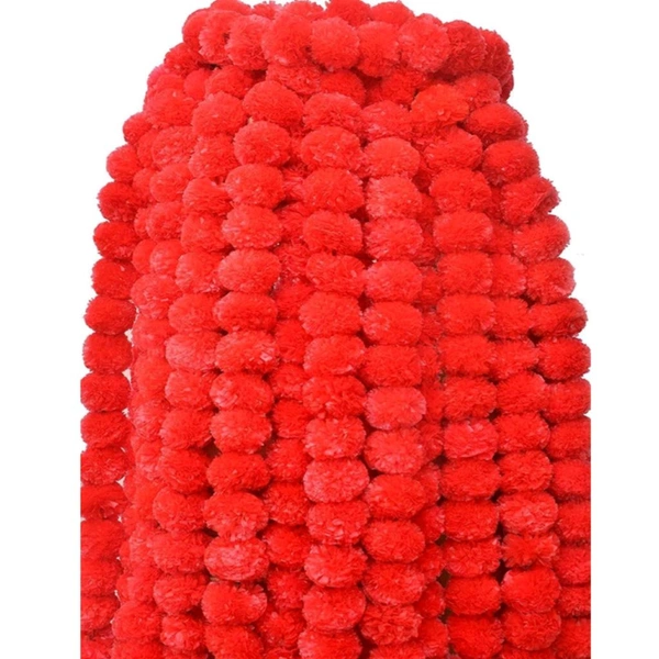 Cute Realistic Look Artificial Flower Garland Decoration For Grand Functions, Diwali Decoration, Pooja Room Decoration (RED)  MC727