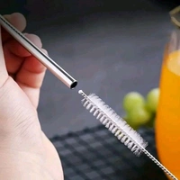 High Quality Reusable 5 in 1 Stainless Steel Straw Set With Cleaning Brush MC730