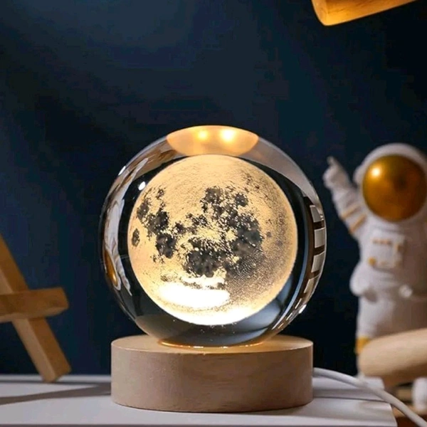 3D Crystal Ball Real Effect Night Lamp And Best Gift (Multi Designs) MC731