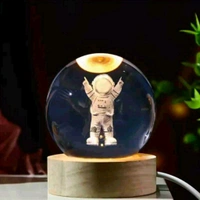 3D Crystal Ball Real Effect Night Lamp And Best Gift (Multi Designs) MC731