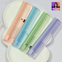 Trending 2 in 1 10cm Scale Ruler With Long Click Eraser MC740