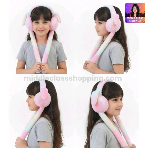 Kids Favorite Cute Colored Earmuffs With Jumping Ears (With Lights) MC766