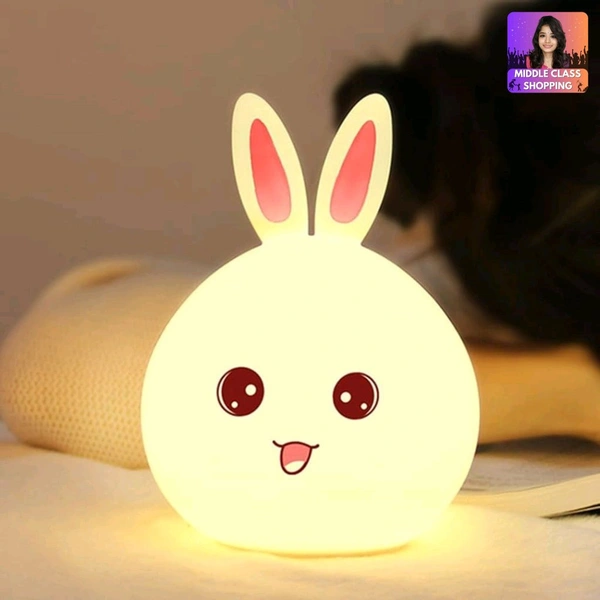 Trending Oaw Super Cute Big Sized Rechargable Color Change Rabbit Light (Type C Charging) MC767