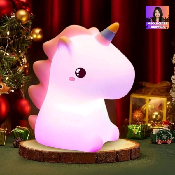 Trending Oaw Super Cute Big Sized Rechargable Color Change Unicorn Light (Type C Charging) MC768
