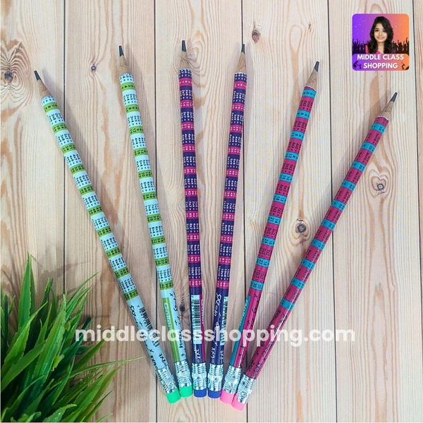 Trending Students Dark Pencils With Maths Tables Prints MC771