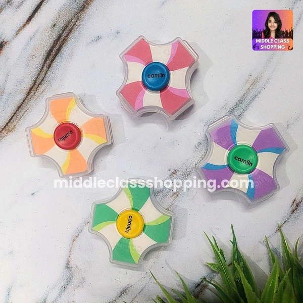 Camlin Big Sized Trendy Rotatable Spinner Spin Erasers MC773