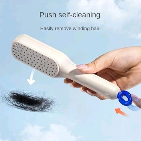 Easy Self Cleaning Hair Brush With Simple Push Hair Removal MC790