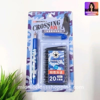 High Quality Cute Students Favourite Army Edition Fountain Pen With 20 Long Life Catridges (ARMY EDITION) MC796