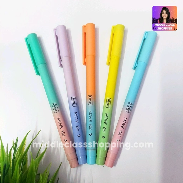 Flair Move  Super Cute Soft Gradient Colored  Gel Pen (BLUE) MC799