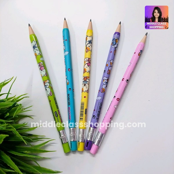 Toten Meow Cutie Cat Mechanical Click Pencil With Lead And Sharpner (2.0mm)