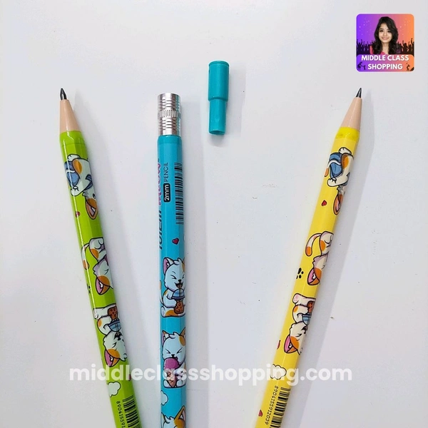 Toten Meow Cutie Cat Mechanical Click Pencil With Lead And Sharpner (2.0mm)