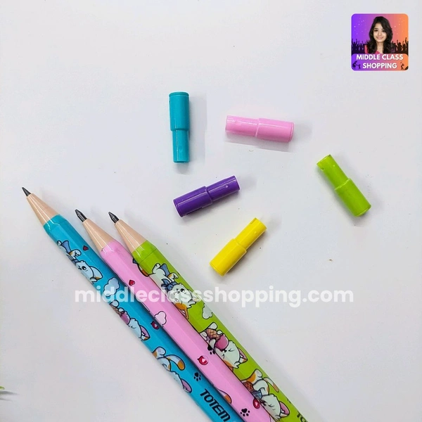 Toten Meow Cutie Cat Mechanical Click Pencil With Lead And Sharpner (2.0mm)