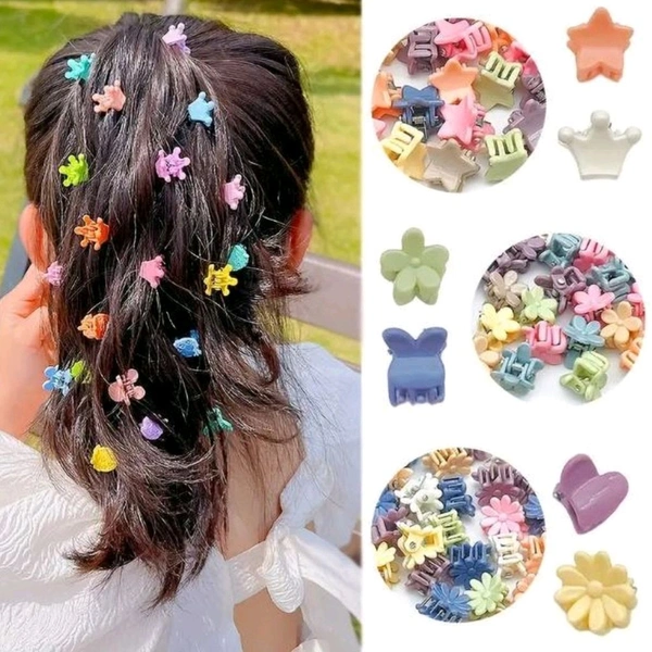 Premium Matte Finished Cute Mini Hair Clips (3pcs) MC808