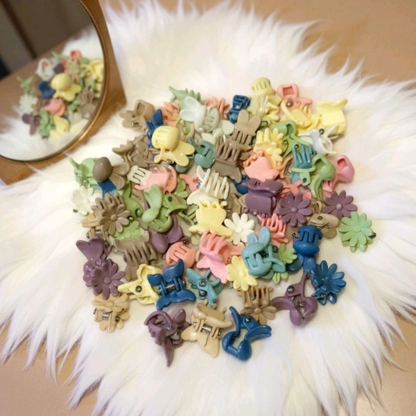 Premium Matte Finished Cute Mini Hair Clips (3pcs) MC808