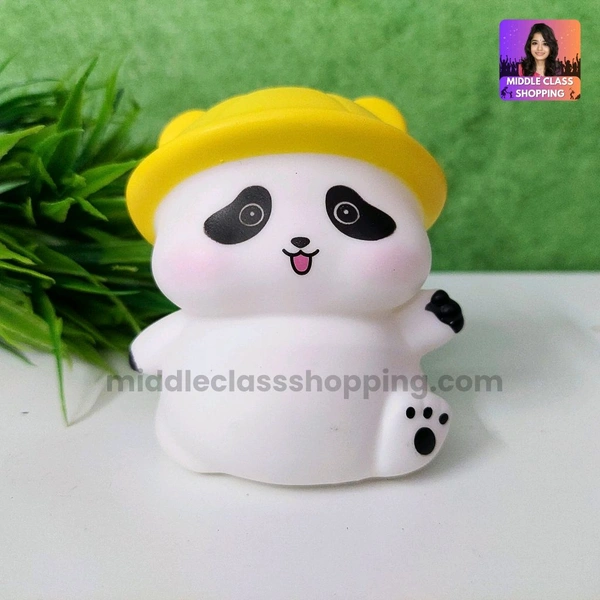 Super Cute Bubbly Sitting Yellow Cap Panda With Cute Night Light And Best Gift MC812