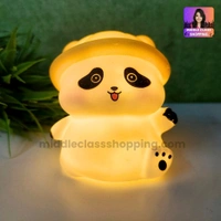 Super Cute Bubbly Sitting Yellow Cap Panda With Cute Night Light And Best Gift MC812