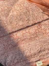 Peach Chikankari Georgette Unstiched Dress