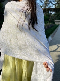 Suroor Chikankari Mukaish Jaalwork Dupatta