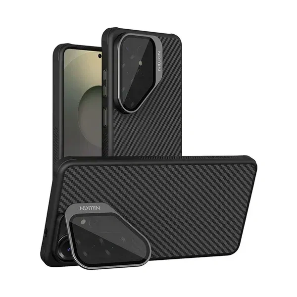 CarboProp Kevlar Magnetic Case with Tinted Camera Cover & Kickstand for Galaxy S26 Ultra