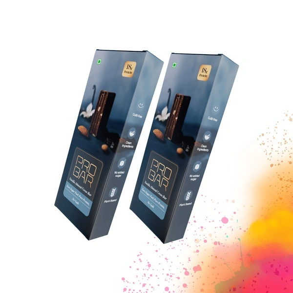 Cutis PRO BAR Pack of 4 Each 50g | 18g. Plant-Based Protein | Sugar-Free & Gluten-Free | New Enhanced Taste | Vanilla Almond Banana & Vanilla Almond Cocoa Bars - 50 Grams Each, 4
