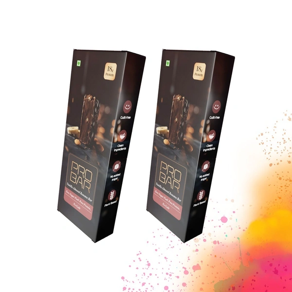 Cutis PRO BAR Pack of 4 Each 50g | 18g. Plant-Based Protein | Sugar-Free & Gluten-Free | New Enhanced Taste | Vanilla Almond Banana & Vanilla Almond Cocoa Bars - 50 Grams Each, 4