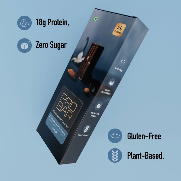Cutis PRO BAR Pack of 8 Each 50g | 18g Plant-Based Protein | Sugar-Free & Gluten-Free | New Enhanced Taste | Vanilla Almond Banana & Vanilla Almond Cocoa Bars - 50g x 8, 8