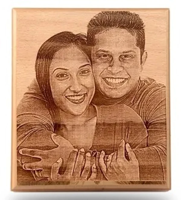 5x4" Inch Engraved Wood