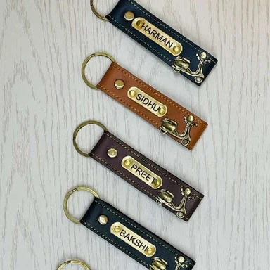 Faux Leather Keychains