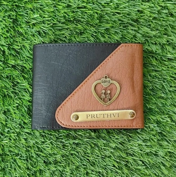 Flap Wallet - Black & Tan Brown