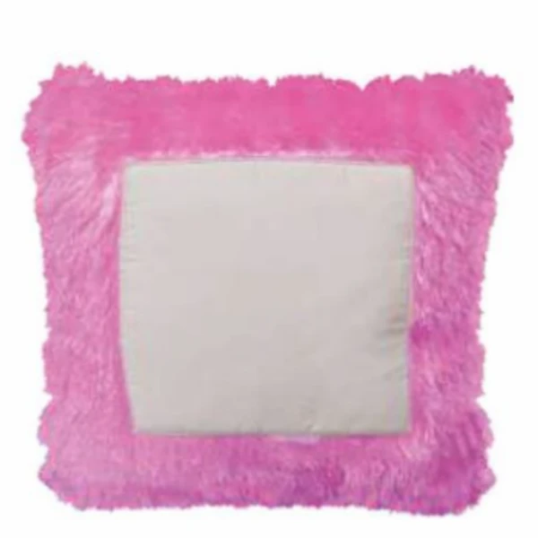 Fur Pillow - Square Shape - Blue