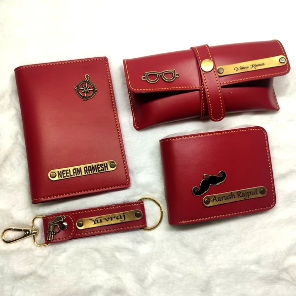 Gents 4 Pc Combo - Wine Red