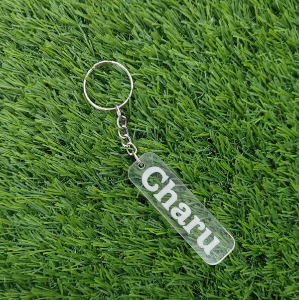 Acrylic Name Engraved Keychain