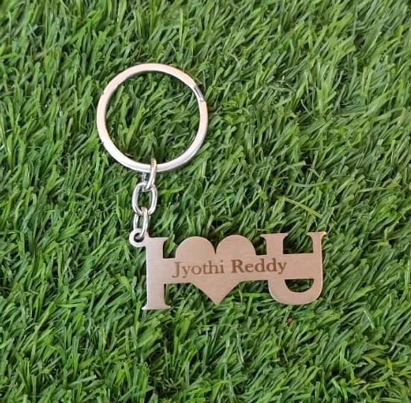 I Love You - Metal Engraved Keychain