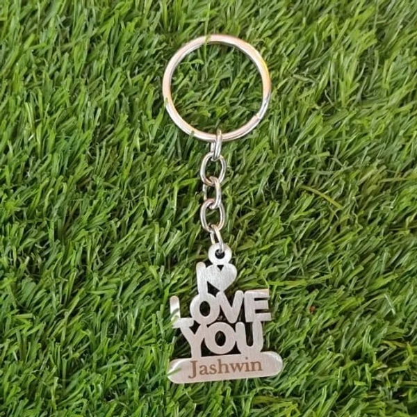 I Love You - Metal Engraved Keychain