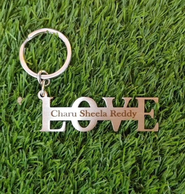 Love - Metal Engraved Keychain