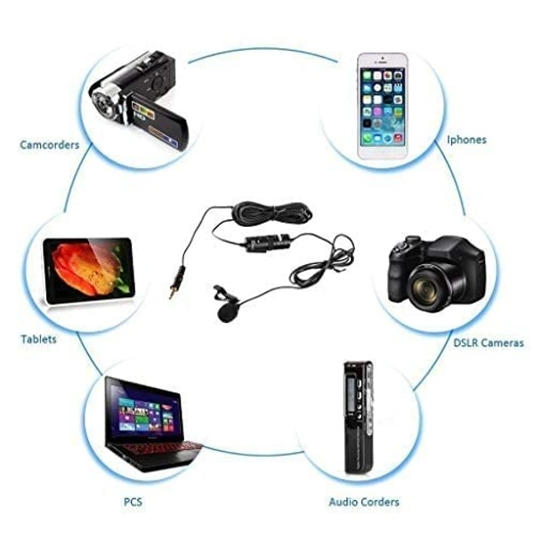 BOYA By-m1 3.5mm Electret Condenser Microphone with 1/4" Adapter for Smartphones, DSLR, Camcorders Microphone - Black