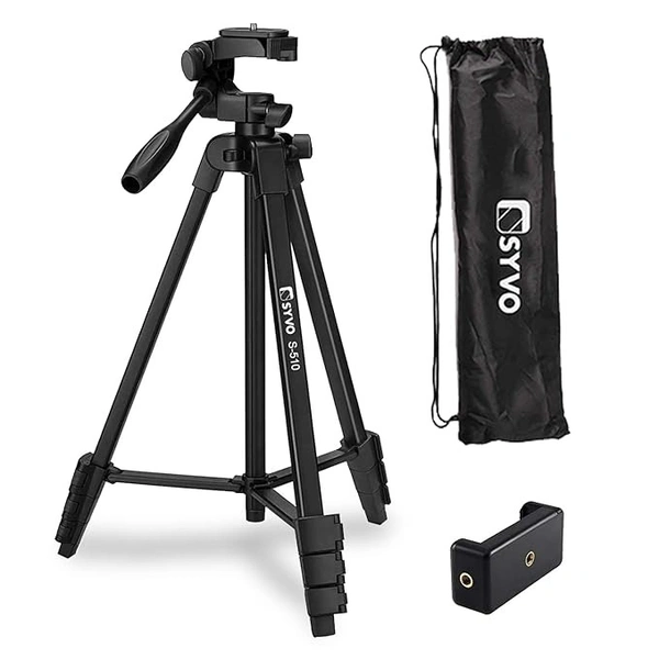 SYVO Syvo S-510 PRO 55-Inch (140CM) Aluminium Tripod - Black