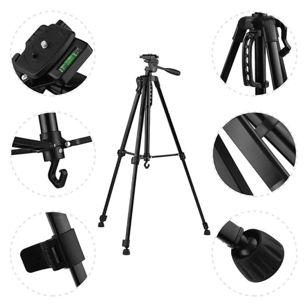 Tygot 3366 Aluminum Tripod - Black