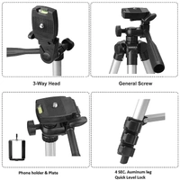 Tygot 3366 Aluminum Tripod - Black