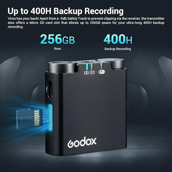 GODOX Virso M2 2.4GHz Wireless Microphone - Black