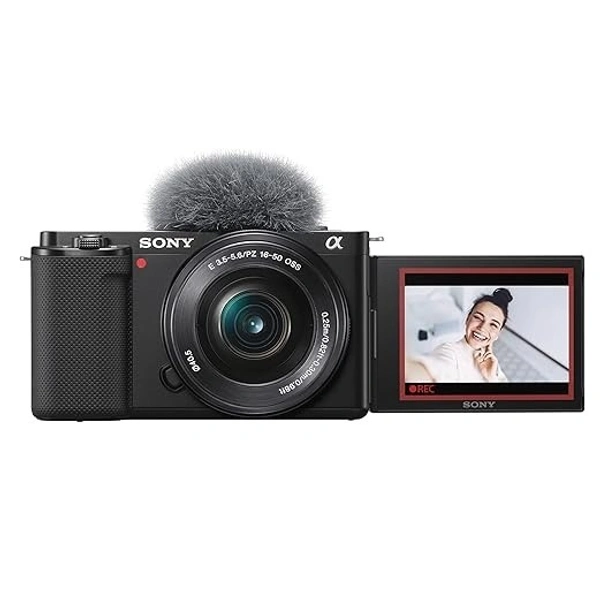 Sony Alpha ZV-E10L 24.2 Mega Pixel Interchangeable-Lens Mirrorless vlog Optical zoom Camera with 16-50mm Lens - Black