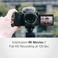 Sony Alpha ZV-E10L 24.2 Mega Pixel Interchangeable-Lens Mirrorless vlog Optical zoom Camera with 16-50mm Lens - Black