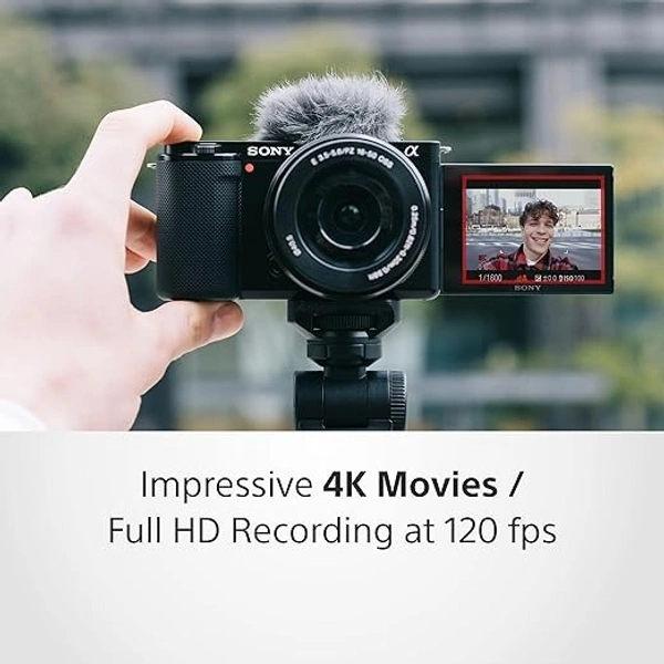 Sony Alpha ZV-E10L 24.2 Mega Pixel Interchangeable-Lens Mirrorless vlog Optical zoom Camera with 16-50mm Lens - Black