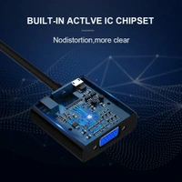 HDMI to VGA Video Converter Adapter Cable - Black
