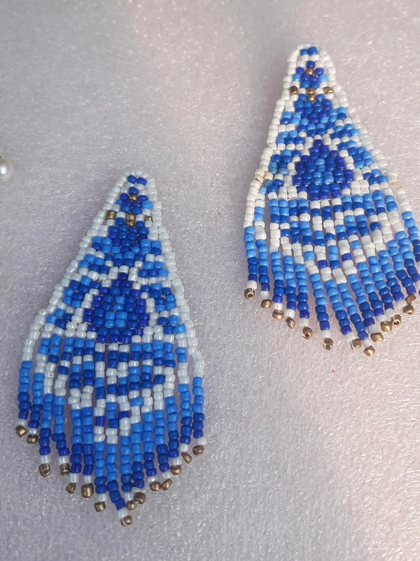 Porcelain Fringe Earring 