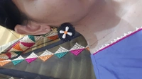 Black Round Pearl Earring