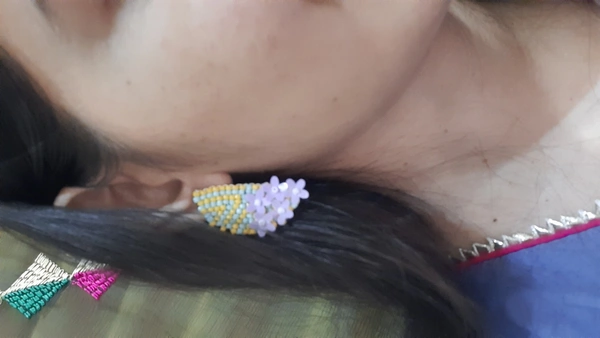 Half Circle Sequins Stud