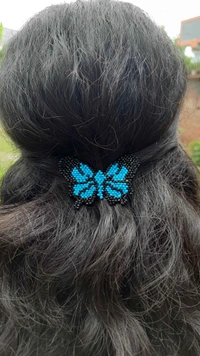 Butterfly Hairclip - Picton Blue